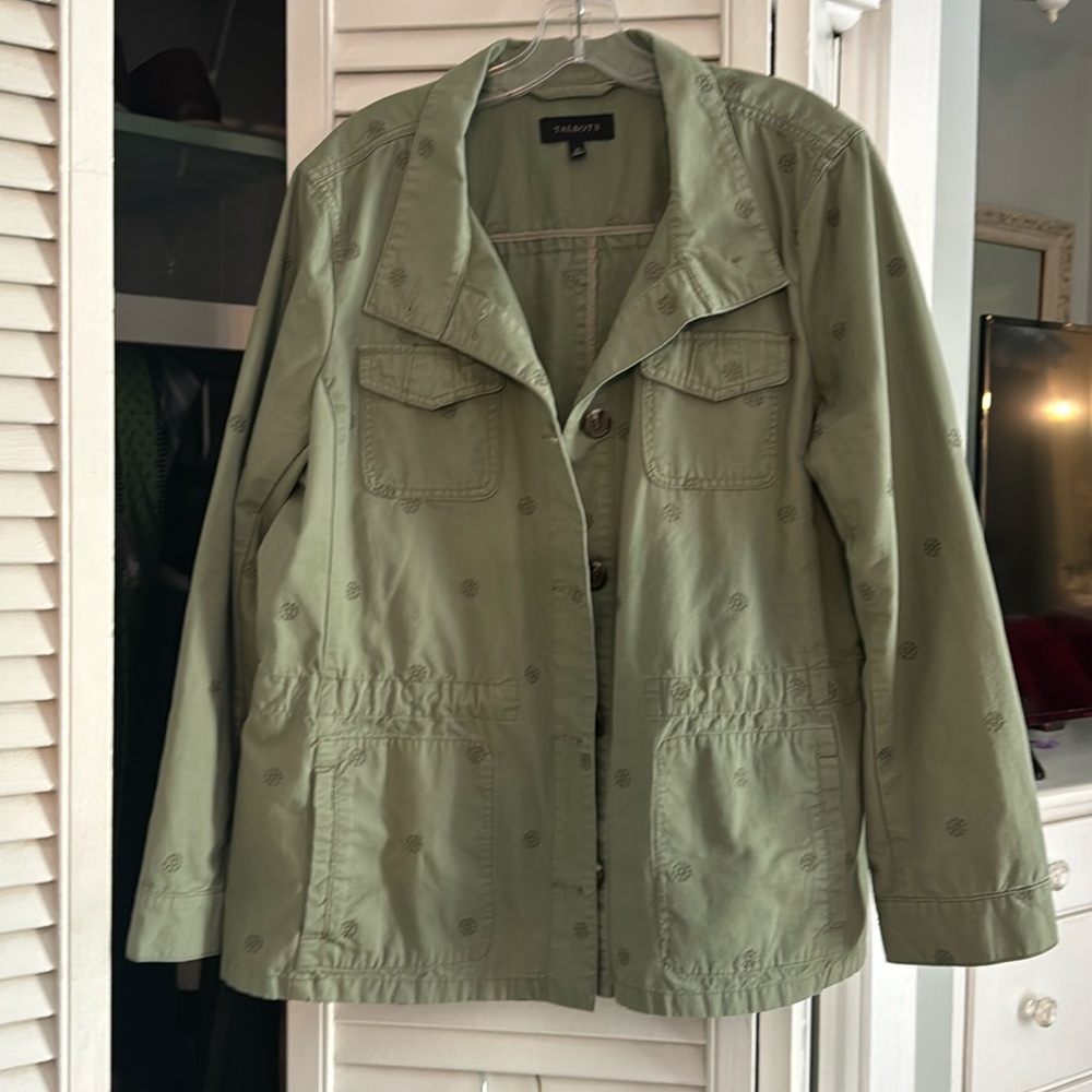 Talbots cotton jacket. Army green XL